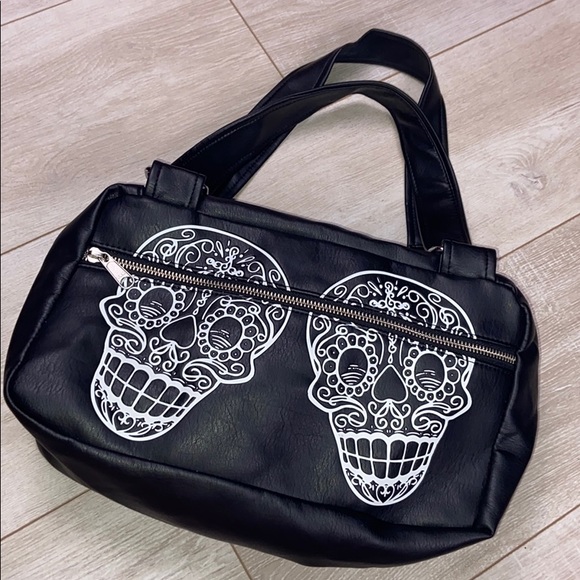 Handbags - Sugar Skull Faux Leather Handbag